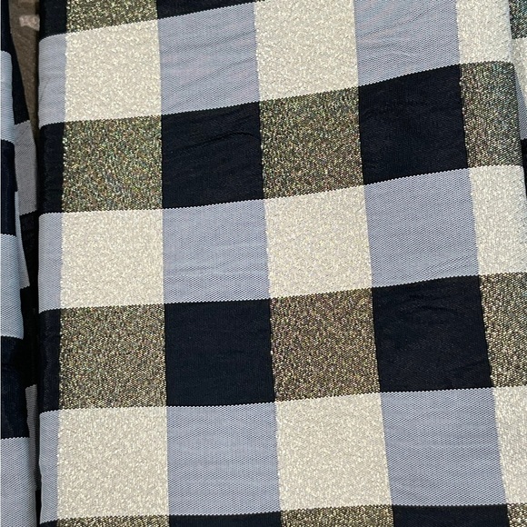 Dinner Napkins 6 Black Gold Silver Sparkling Napkins 19 X 18 1/2 - Picture 4 of 4